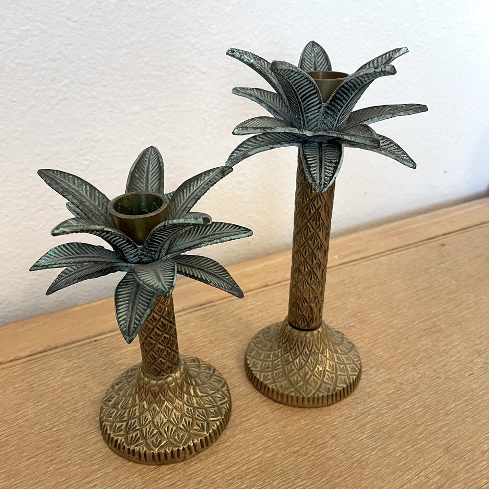 VTG Brass Pineapple Candle Stick Holders